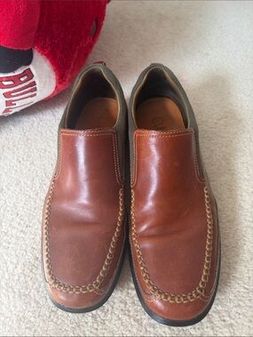Men's Casual Brown Leather Slip-On Loafers